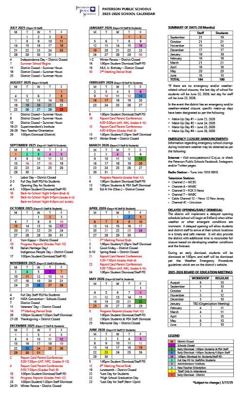 2025-2026 Calendar