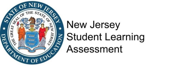 State Seal with "New Jersey Student Learning Assessment" written to the right.